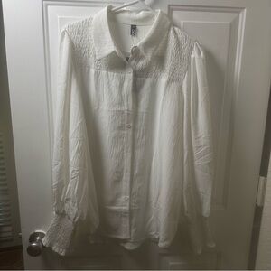 White Button-Up Blouse
